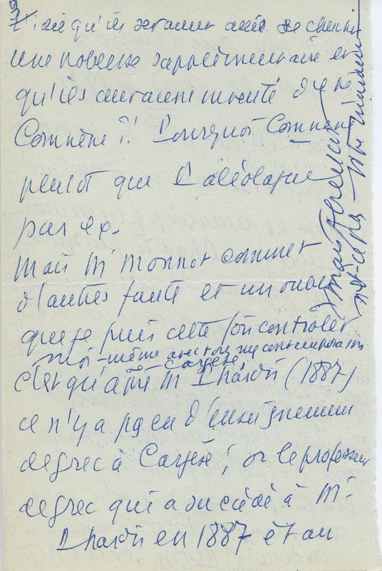 Lettre de Marie-Anne Comnène à Jean Paulhan, 1957-01-07