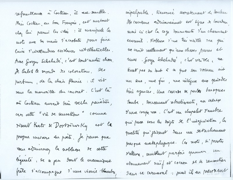 Lettre de Gabriel Bounoure à Jean Paulhan, 1930-02-26