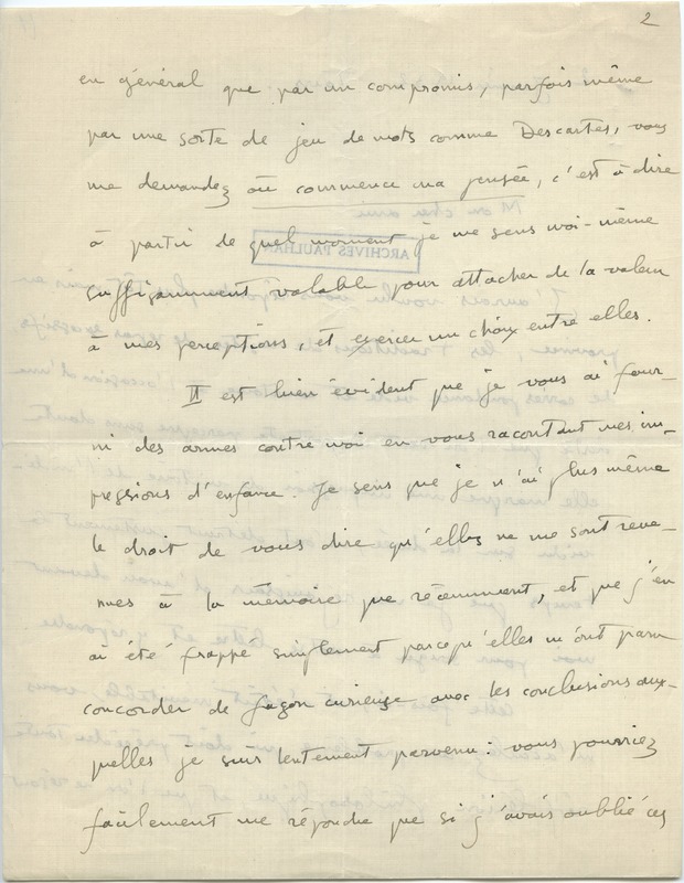 Lettre d'André Rolland de Renéville à Jean Paulhan, 1932-01-02 Lettre d'André Rolland de Renéville à Jean Paulhan, 1932-01-02