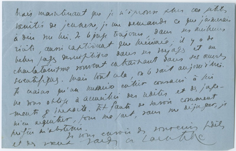 Lettre de Jacques de Lacretelle à Jean Paulhan (1933)