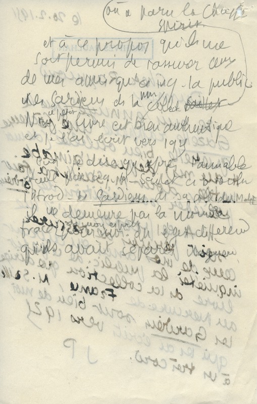 Lettre de Jean Paulhan à Raymond Dumay, 1951-02-20 Lettre de Jean Paulhan à Raymond Dumay, 1951-02-20