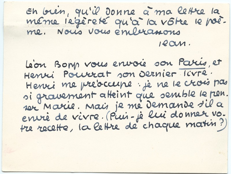 Jean Paulhan à Barbara Church (16 août 1957)