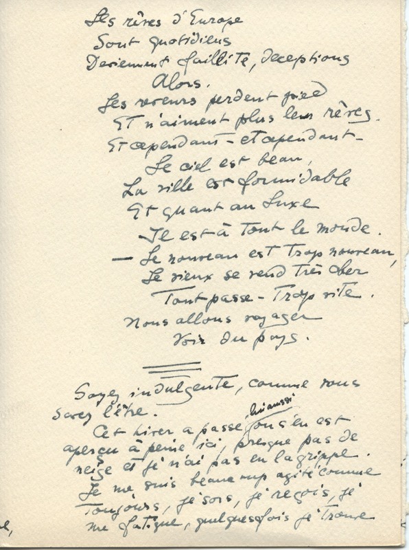 Lettre de Barbara Church à Jean Paulhan (27 mars 1953)