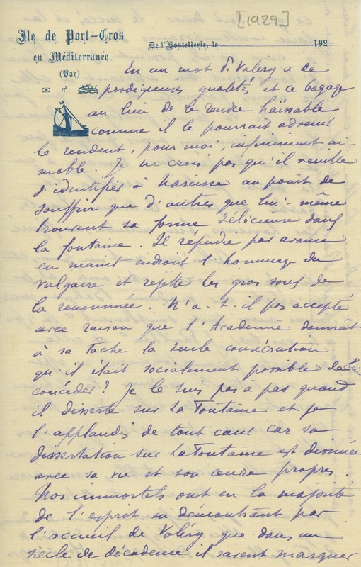 Lettre de Claude Balyne à Jean Paulhan, 1927-11-25 Lettre de Claude Balyne à Jean Paulhan, 1927-11-25