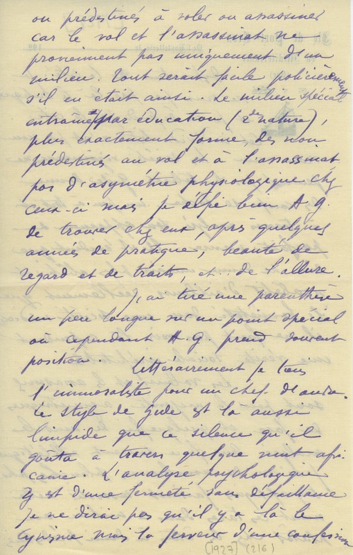 Lettre de Claude Balyne à Jean Paulhan, 1927-11-25 Lettre de Claude Balyne à Jean Paulhan, 1927-11-25