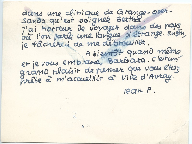 Lettre de Jean Paulhan à Barbara Church (24 juillet 1958)