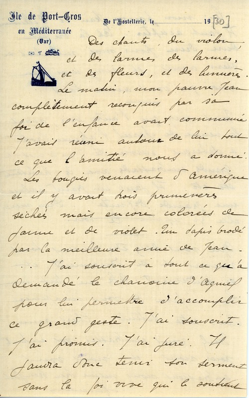 Lettre de Marcel Henry à Jean Paulhan, 1930-04-21 Lettre de Marcel Henry à Jean Paulhan, 1930-04-21