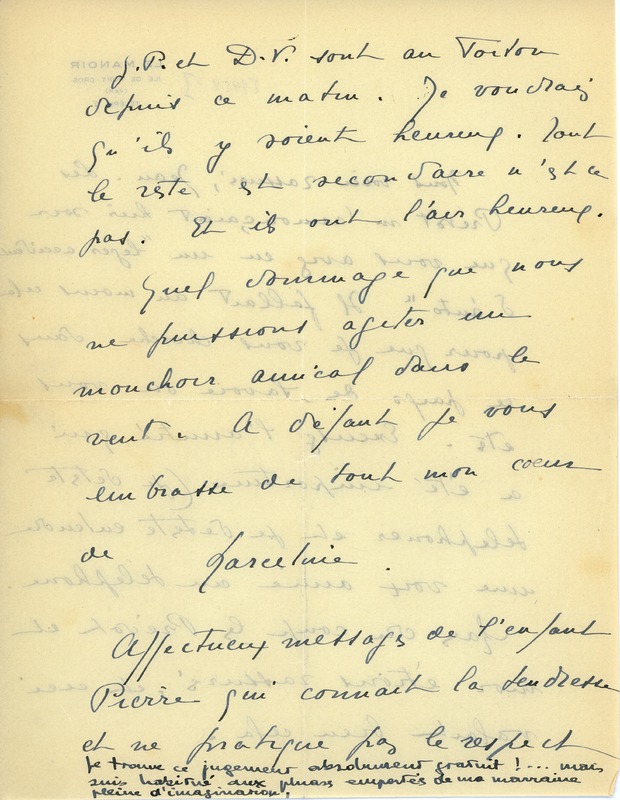 Lettre de Marcel Henry à Jean Paulhan, 1952 Lettre de Marcel Henry à Jean Paulhan, 1952