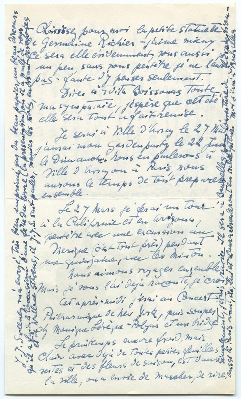Lettre de Barbara Church à Jean Paulhan (9 mars 1958)