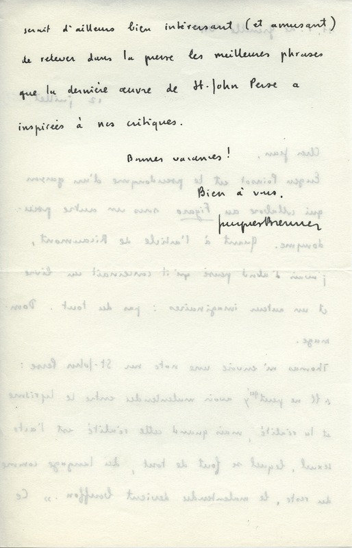 Lettre de Jacques Brenner à Jean Paulhan, 1957-07-12