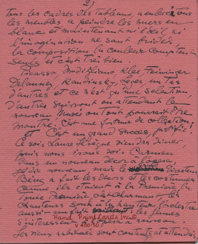 Lettre de Barbara Church à Jean Paulhan (6 février 1953)