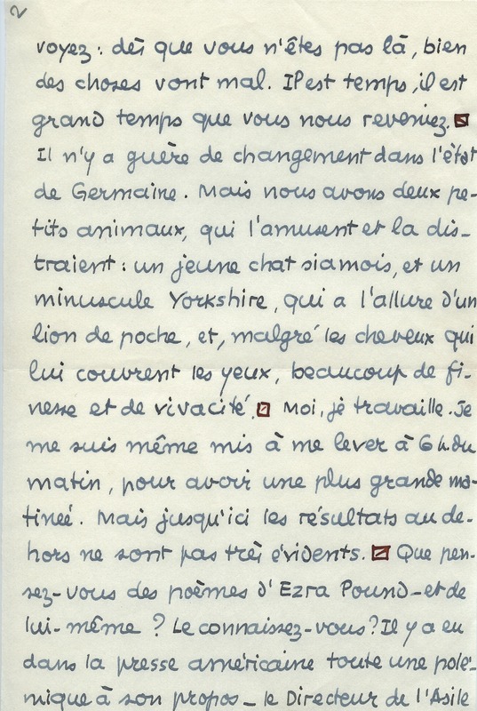 Lettre de Jean Paulhan à Barbara Church (28 avril 1957)