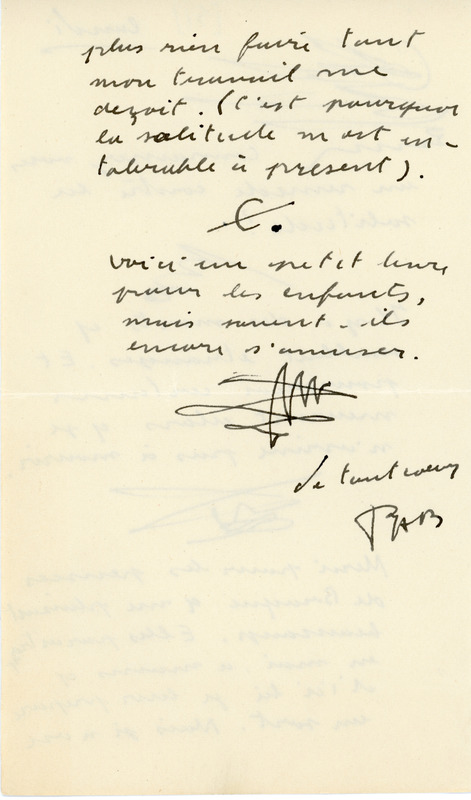 Lettre de Pierre-André Benoit à Jean Paulhan, 1951