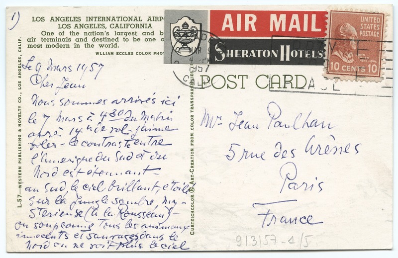 Lettre de Barbara Church à Jean Paulhan (9 mars 1957)