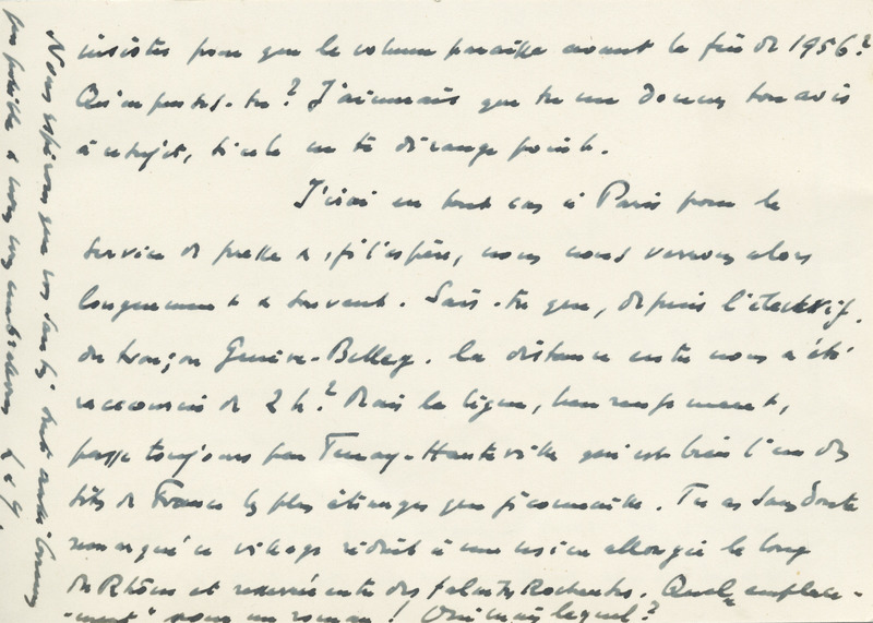 Lettre de Léon Bopp à Jean Paulhan, 1956-09-01