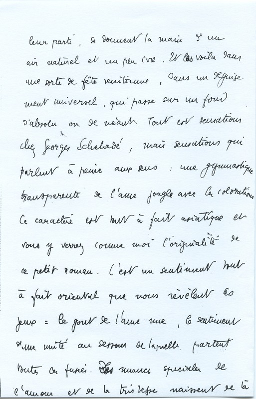 Lettre de Gabriel Bounoure à Jean Paulhan, 1930-02-26