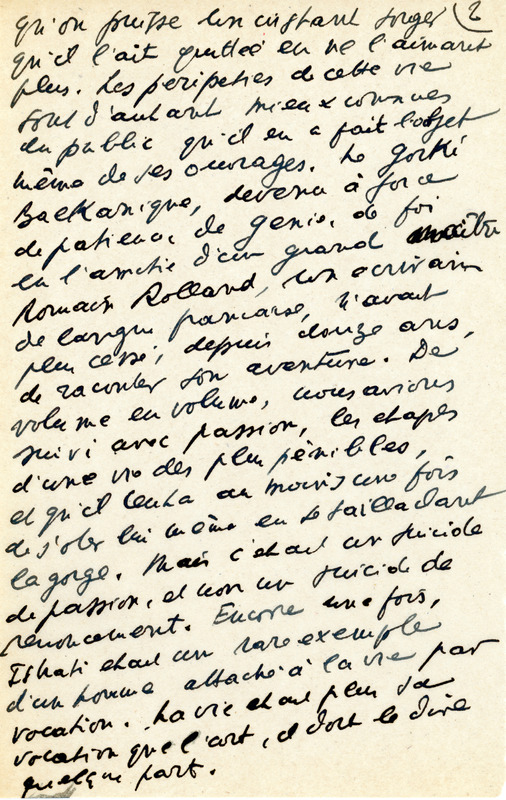 Lettre de Panaït Istrati à Jean Paulhan, 1934-01-20