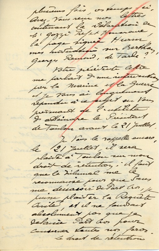 Lettre de Marcel Henry à Jean Paulhan, 1929-07-09