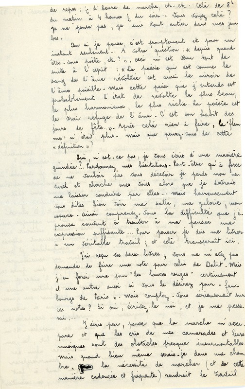 Lettre de Pierre Minet à Jean Paulhan, 1933-03-01