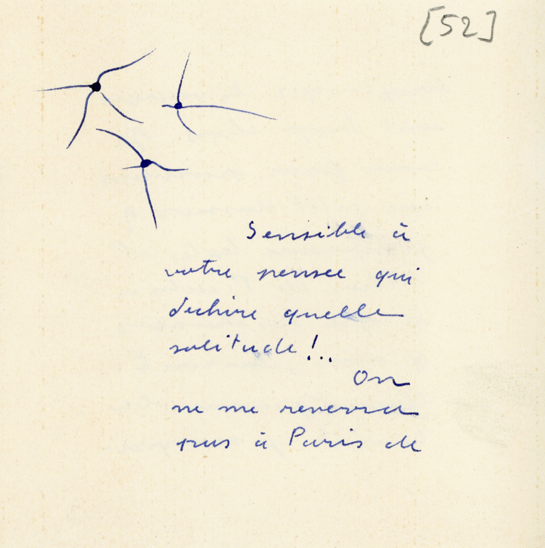 Lettre de Pierre-André Benoit à Jean Paulhan, 1952