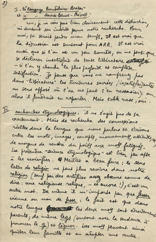 Lettre de René Daumal à Jean Paulhan, 1934