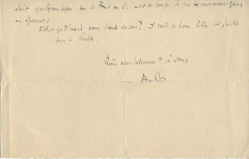 Lettre d'André Gaillard à Jean Paulhan, 1928-02-14