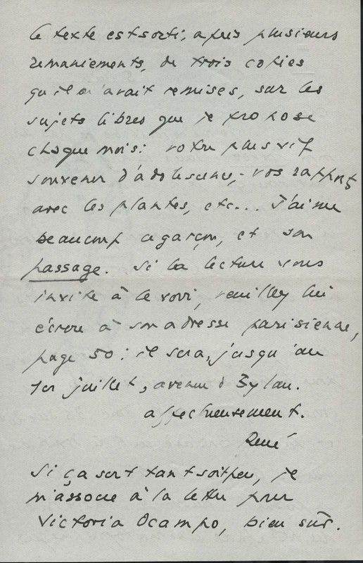 Lettre de René Étiemble à Jean Paulhan, 1953-06-05 Lettre de René Étiemble à Jean Paulhan, 1953-06-05