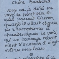Lettre de Jean Paulhan à Barbara Church (10 août 1957)
