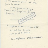 Lettre de Marcel Arland à Jean Paulhan, 1957