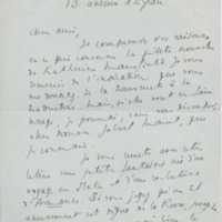 Lettre de Jacques de Lacretelle à Jean Paulhan (22 décembre 1927)
