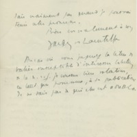 Lettre de Jacques de Lacretelle à Jean Paulhan (11 octobre 1930)