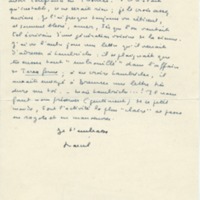 Lettre de Marcel Arland à Jean Paulhan, 1954