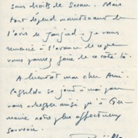 Lettre d'André Rolland de Renéville à Jean Paulhan, 1950-12-19