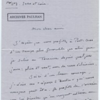 Lettre d'André Rolland de Renéville à Jean Paulhan, 1932-03-31