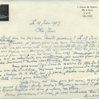 Lettre de Barbara Church à Jean Paulhan (12 juin 1957)