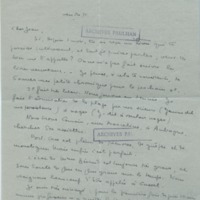 Lettre de Marcel Arland à Jean Paulhan, 1933