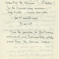 Lettre de Marcel Arland à Jean Paulhan, 1950