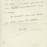 Lettre d'André Rolland de Renéville à Jean Paulhan, 1936-10-07