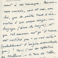 Lettre d'André Rolland de Renéville à Jean Paulhan, 1951-03-29