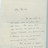 Lettre d'Armand Robin à Jean Paulhan (4 novembre 1936)