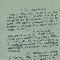Lettre de Jean Paulhan à Barbara Church (19 août 1956)