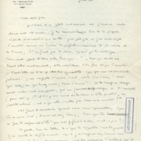 Lettre de Marcel Arland à Jean Paulhan, 1931