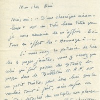 Lettre d'André Rolland de Renéville à Jean Paulhan, 1950-06-30