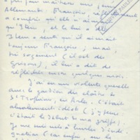 Lettre de Marcel Arland à Jean Paulhan, 1958