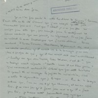 Lettre de Marcel Arland à Jean Paulhan, 1933
