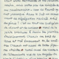 Lettre de Jean Paulhan à Barbara Church (28 avril 1957)
