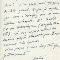 Lettre d'André Rolland de Renéville à Jean Paulhan, 1952-04-22
