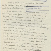 Lettre de Marcel Arland à Jean Paulhan, 1933