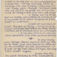 Lettre de Jean Paulhan à Barbara Church (28 septembre 1953)
