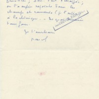 Lettre de Marcel Arland à Jean Paulhan, 1958